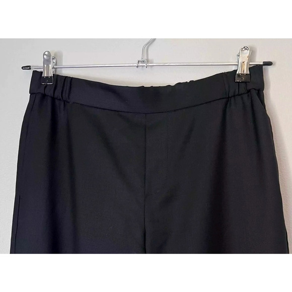 NEW Nili Lotan 8 Chelsea 100% Virgin Wool Elastic Waist Pants Crop Pull On Black - Picture 6 of 12